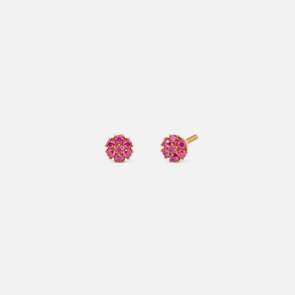 The Pink Corundum Azerbaijan Stud Earrings