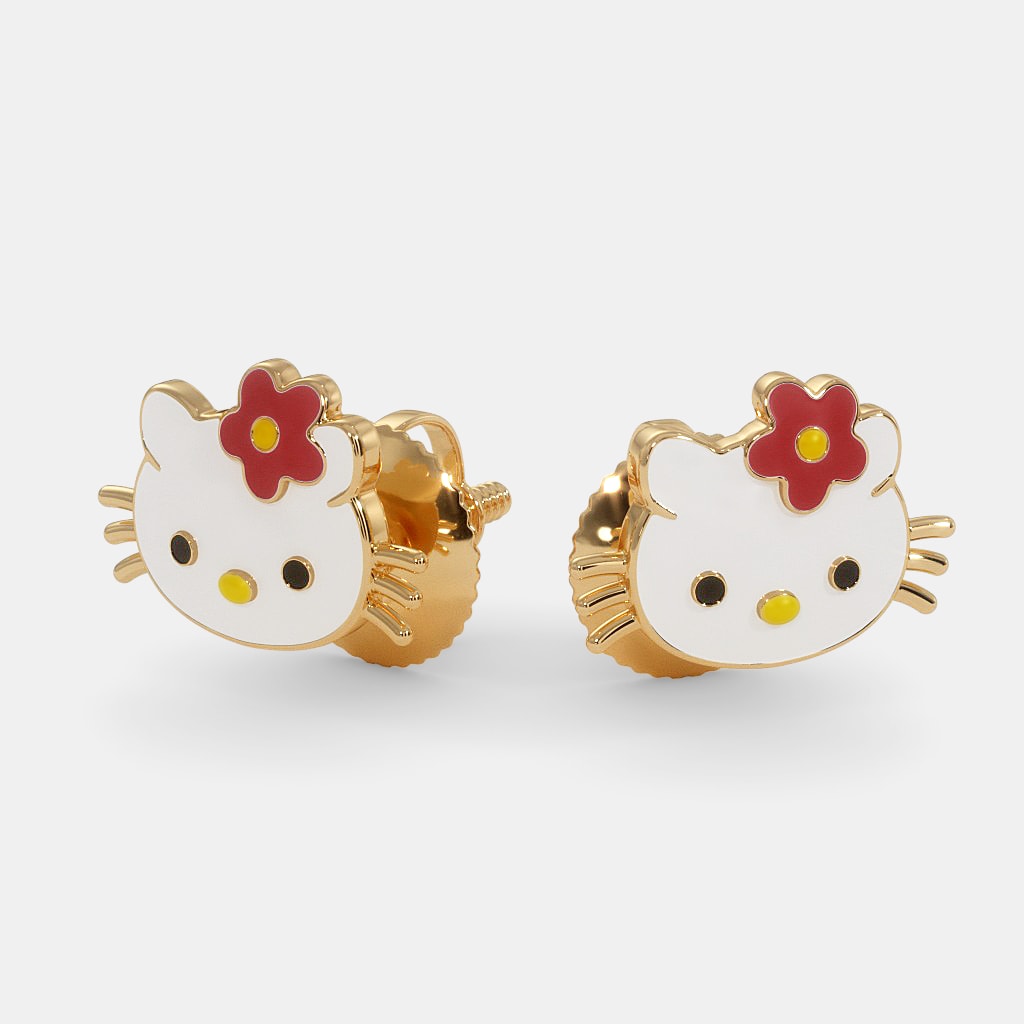 The Kitty Earrings For Kids | BlueStone.com