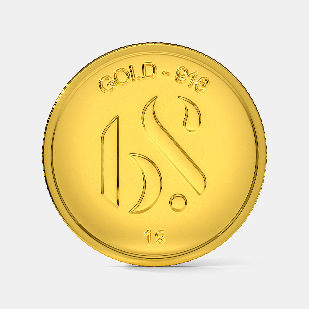1 gram 22 KT Gold Coin