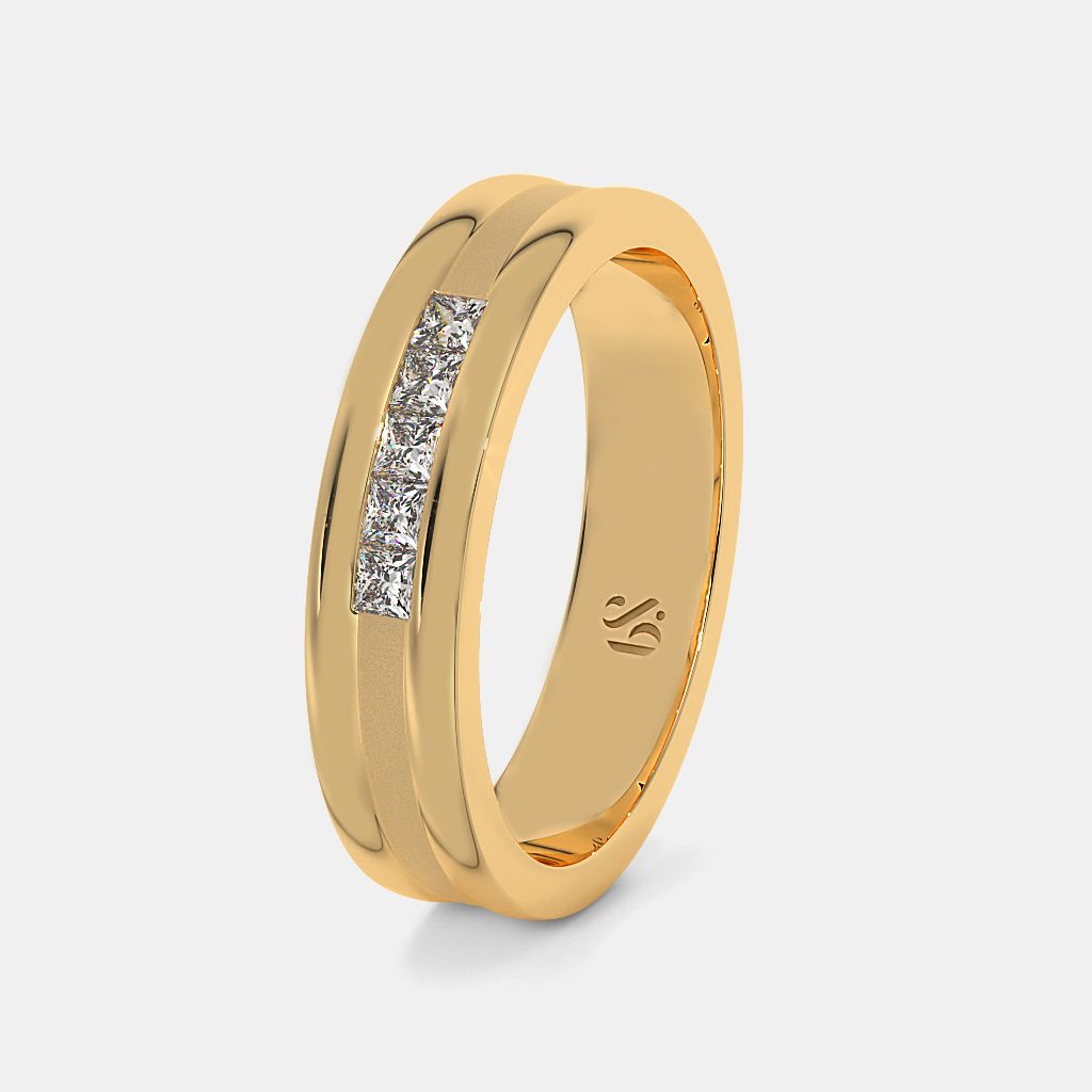 Bold Clean Diamond Ring for Men | Tanishq-happymobile.vn
