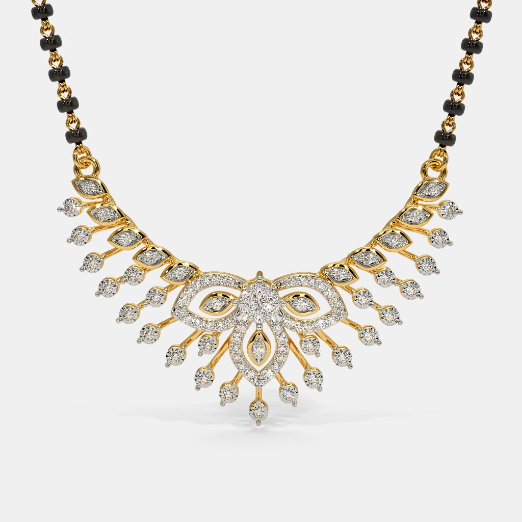 Blue stone mangalsutra design deals