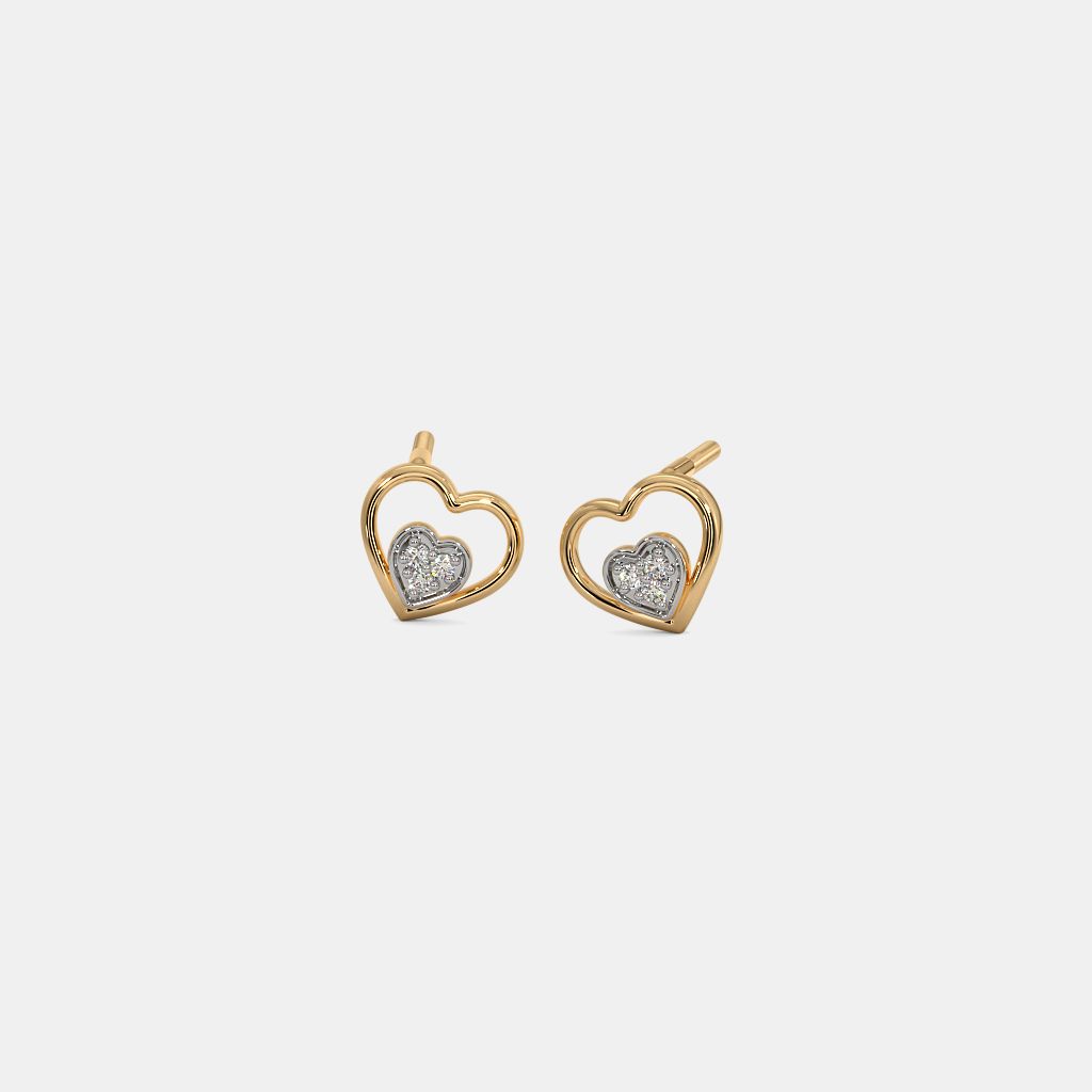 The Dual Heart Kids Stud Earrings