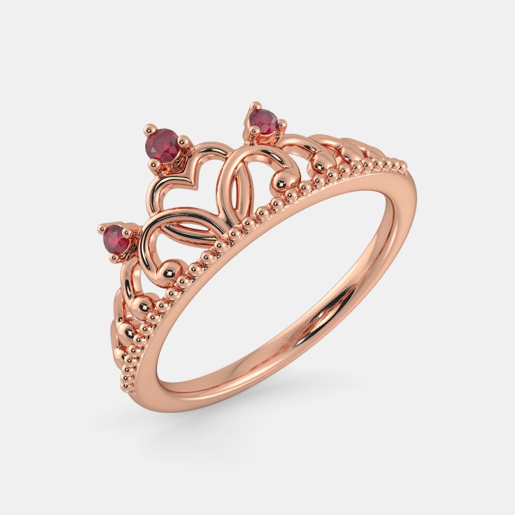 Rose gold crown rings online