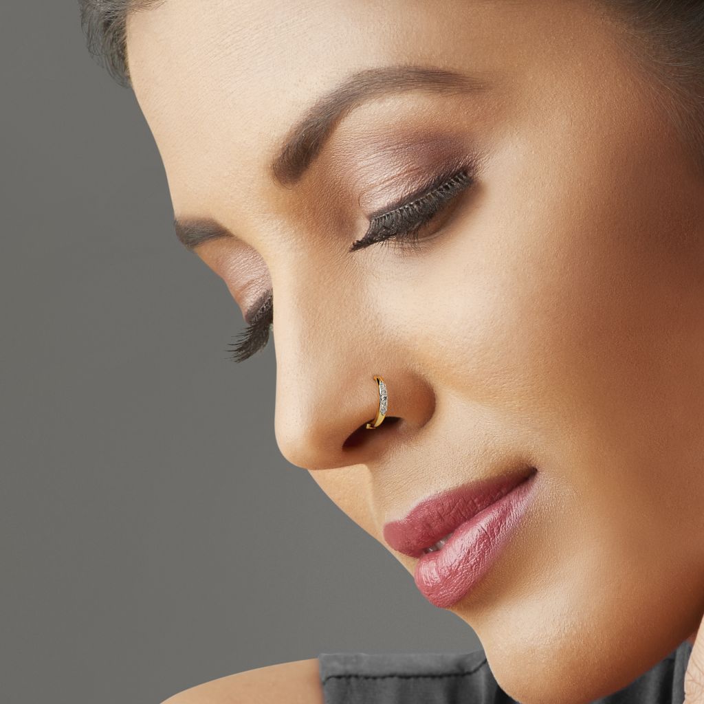 Nose ring sales blue stone