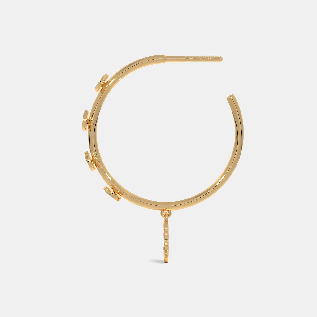 10k Gold Hello Kitty Earrings 14k Gold The Shiny Kitty Kids Huggie