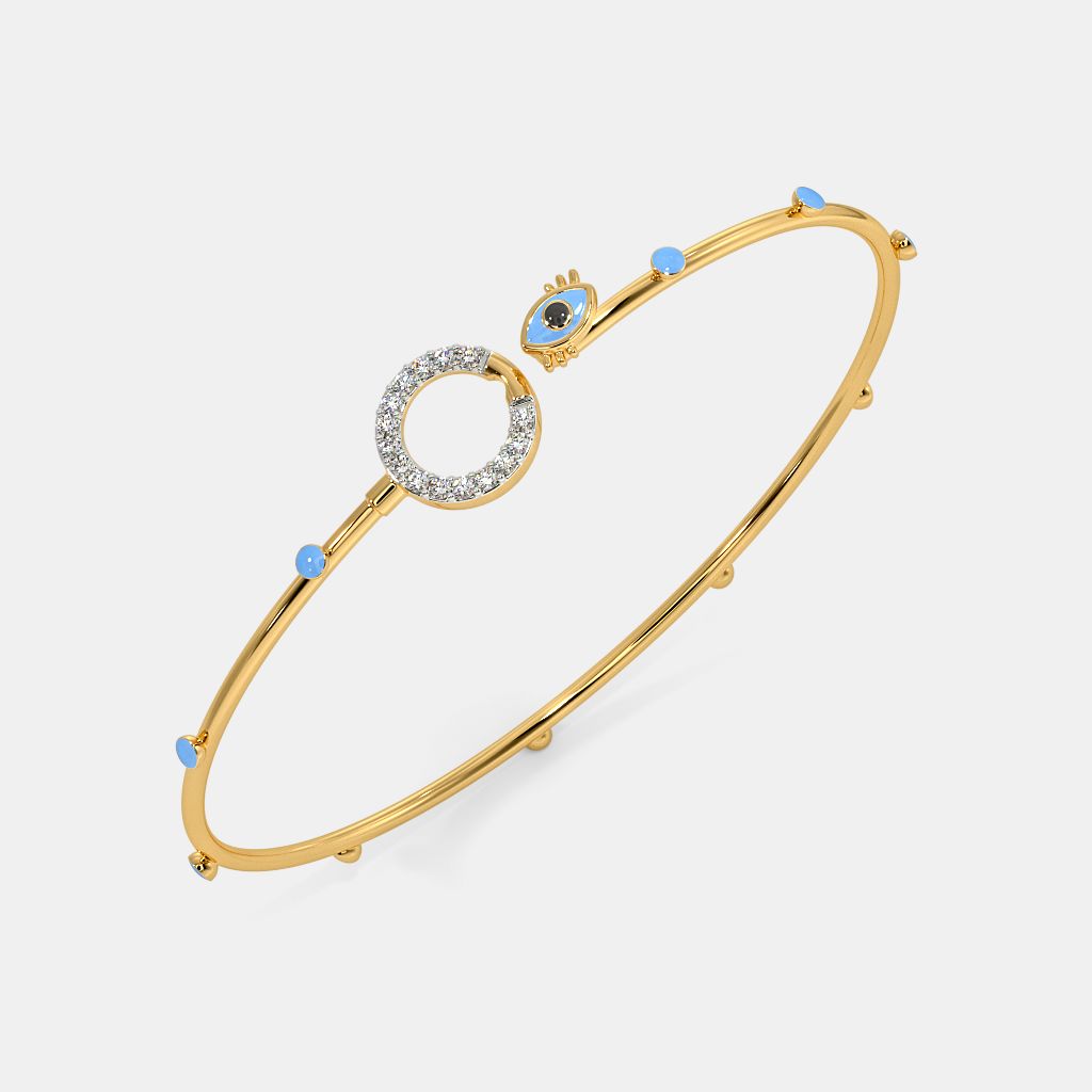 The Lucky Evil Eye Toggle Bangle BlueStone