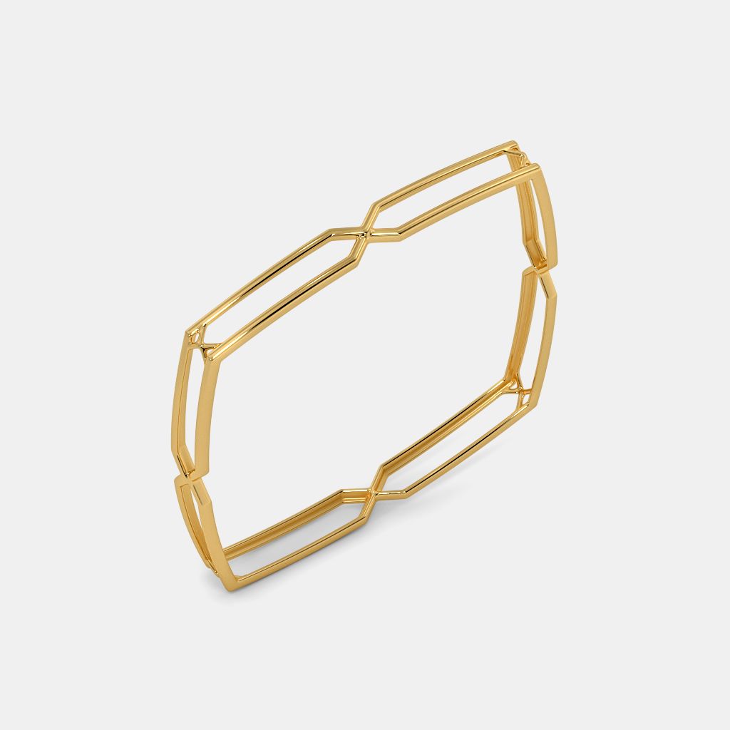 Square bangle gold best sale