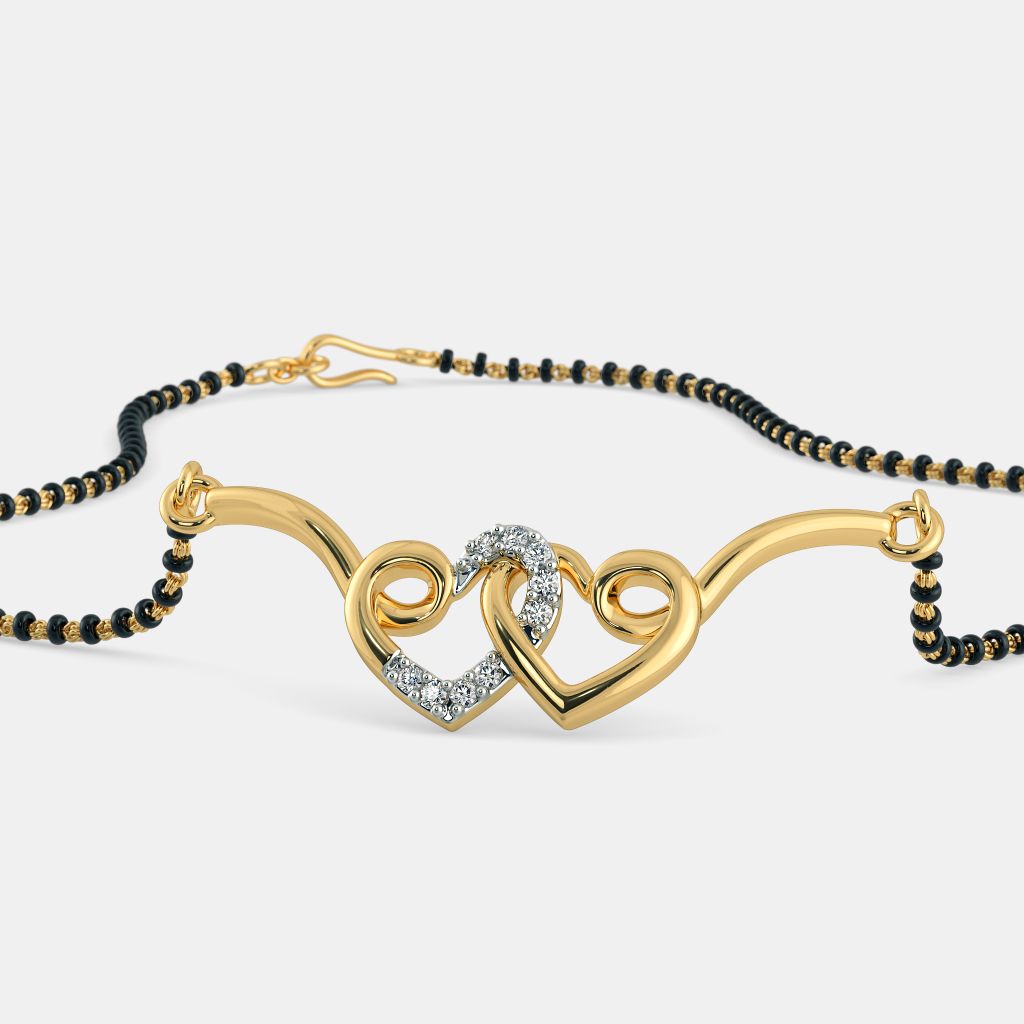 Blue stone mangalsutra hot sale pendant