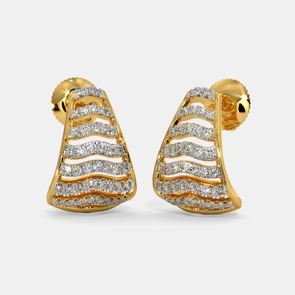 Buy J Shape Diamond Earrings Online  Perrian