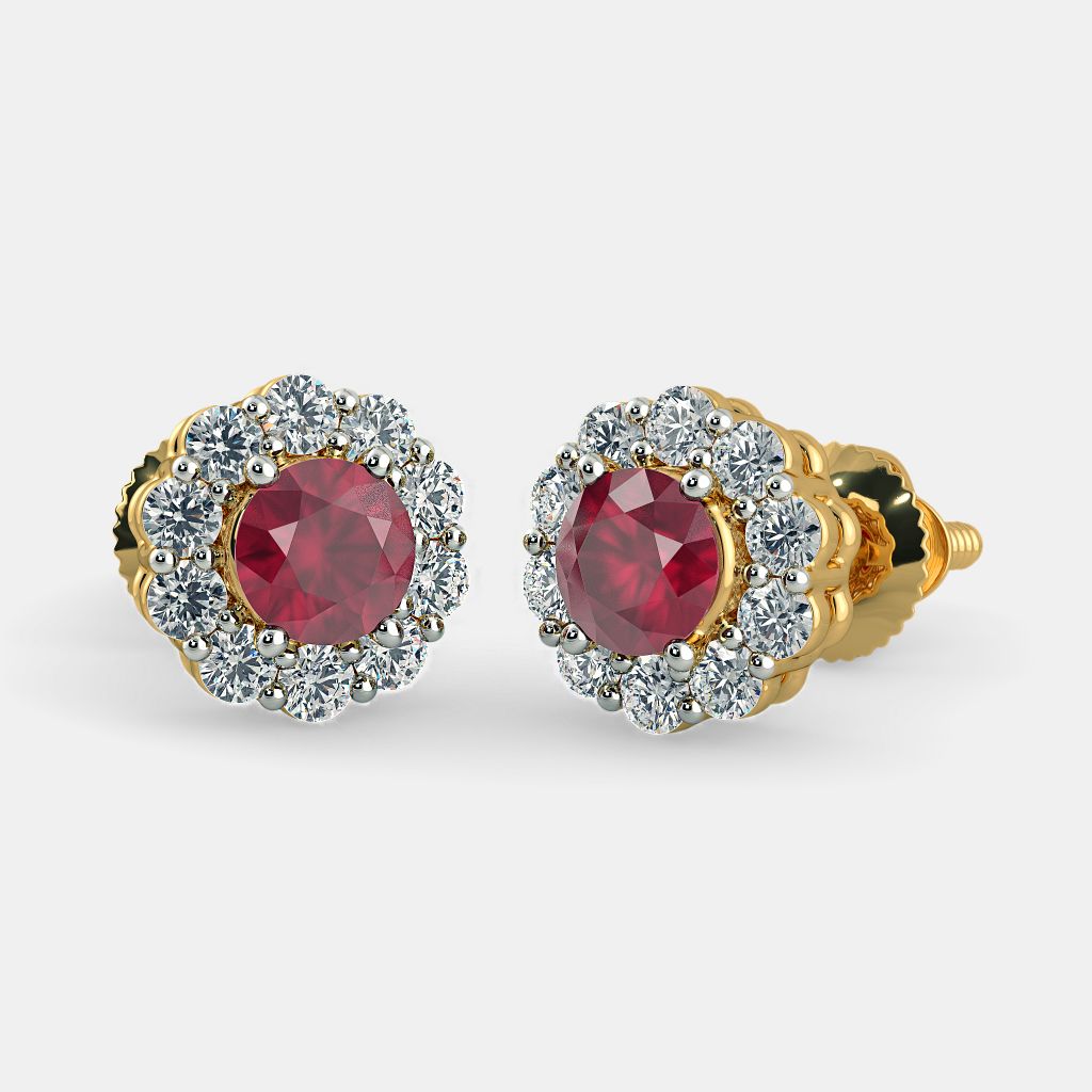 Ruby stud earrings by bluestone shop