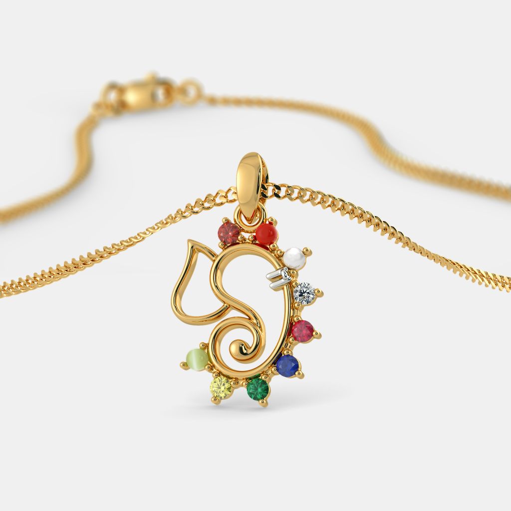 Om gold pendant designs with price on sale