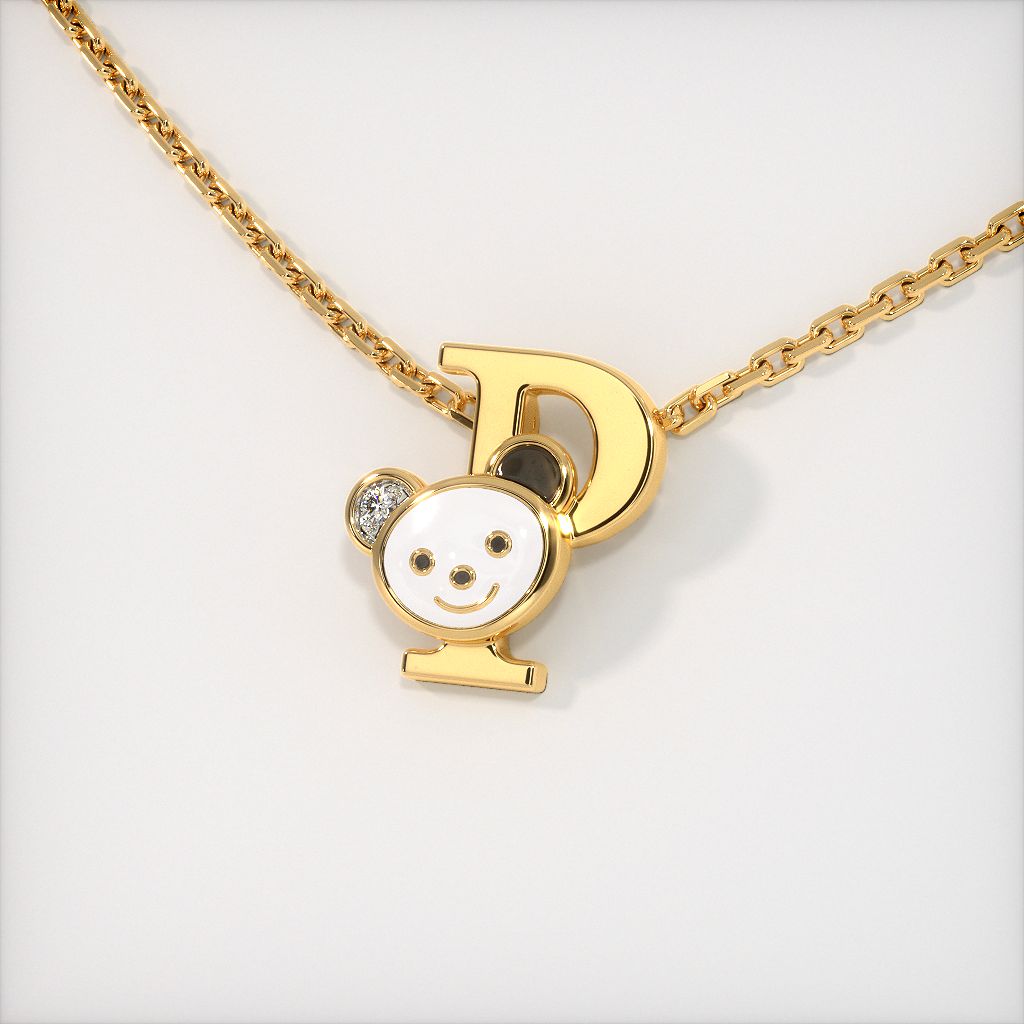 The P for Panda Necklace for Kids 