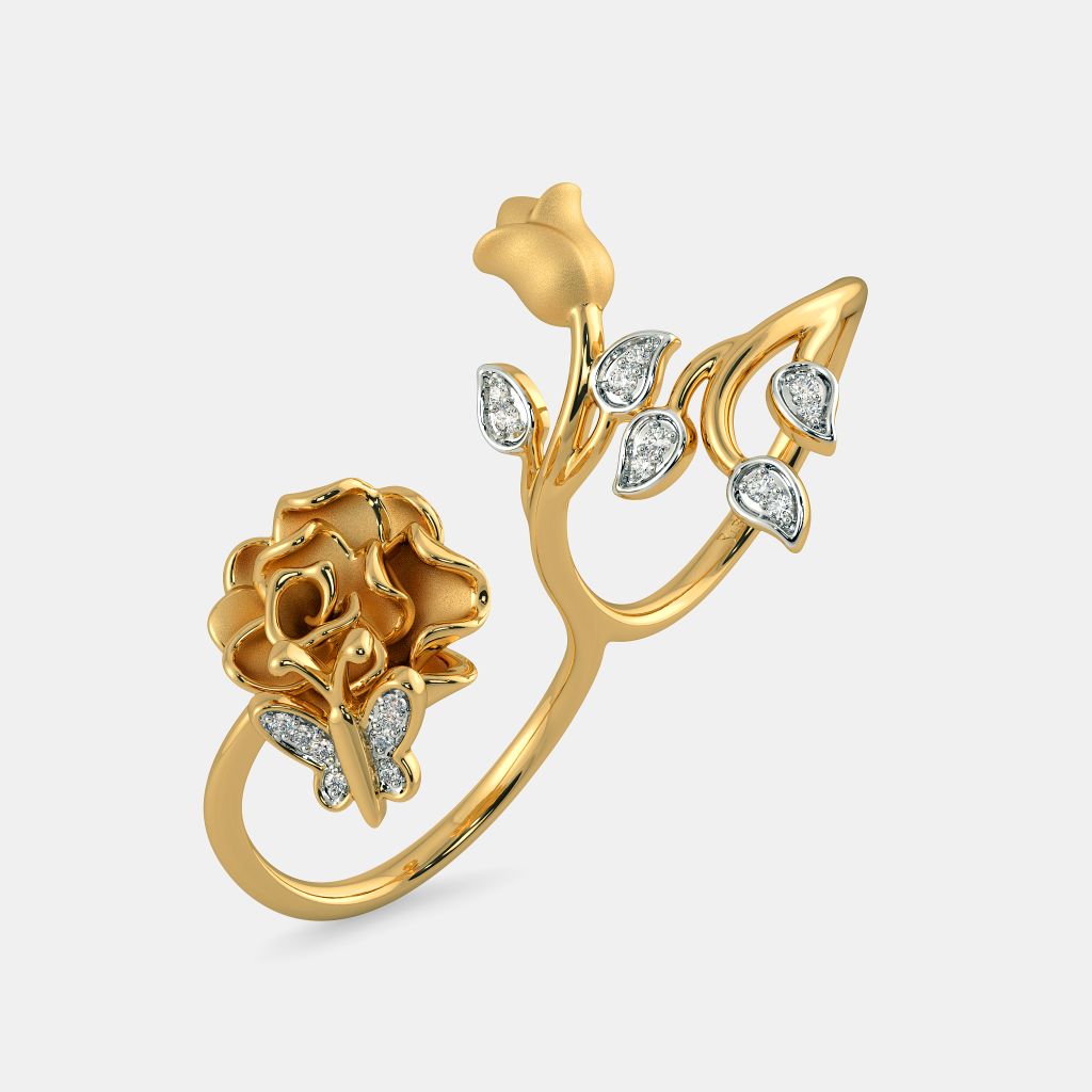 Two finger gold ring discount