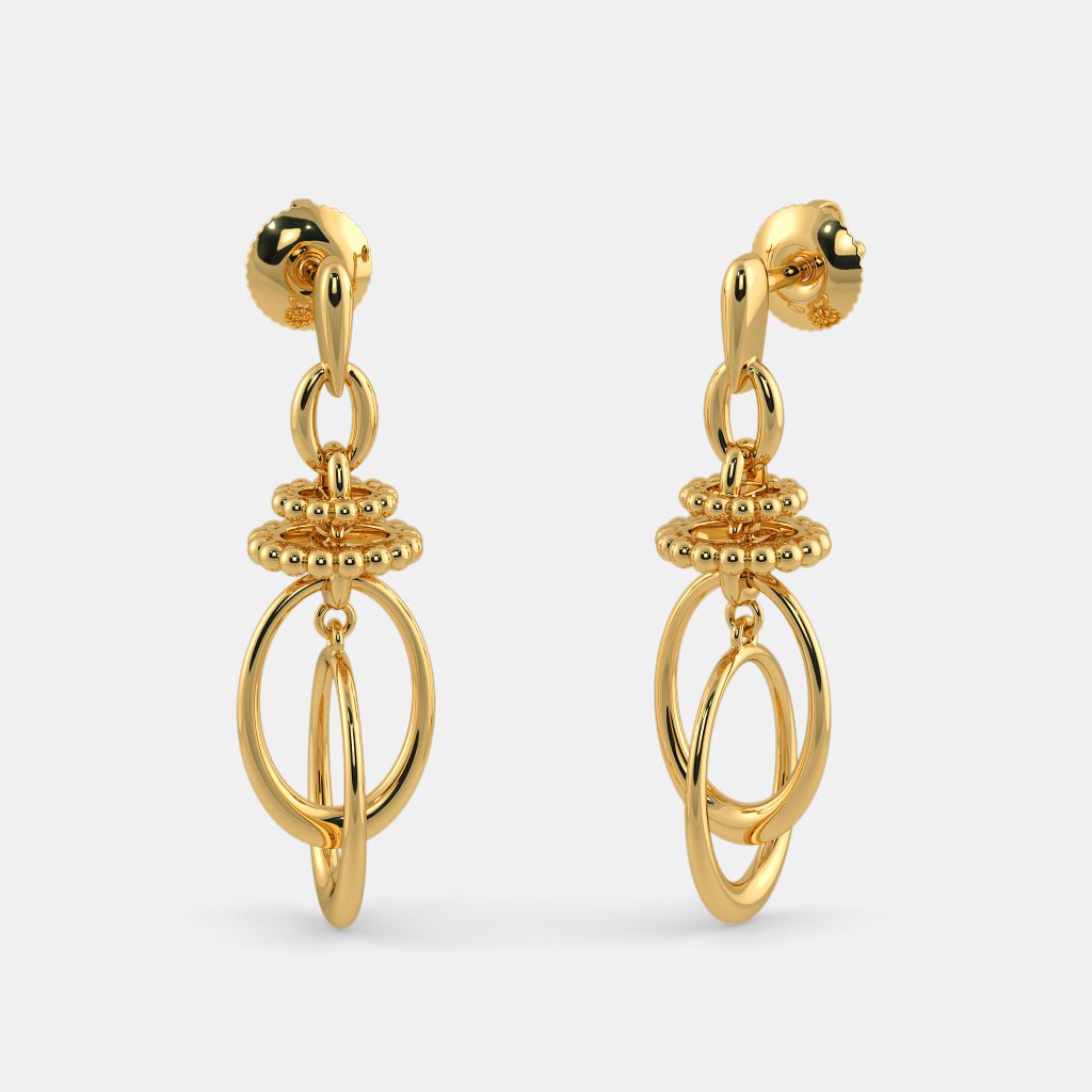 Attracting Gold Drop Earrings  Jewelry Online Shopping  Gold Studs   Earrings