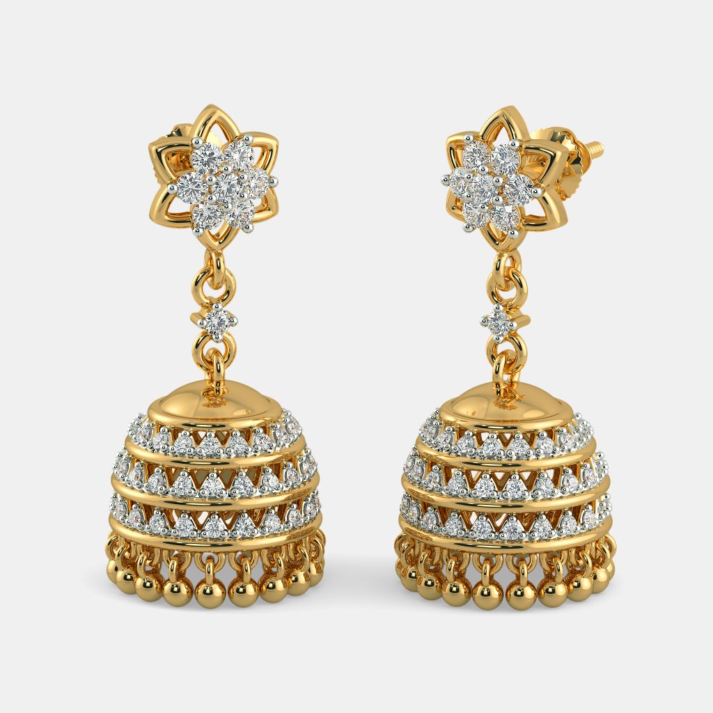 The Almas Jhumka BlueStone