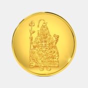 5 gram 24 KT Lord Shiva Gold Coin - thumb 1