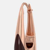 The Mocha Wave Hoop Earrings - thumb 4