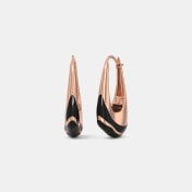 The Mocha Wave Hoop Earrings - thumb 1