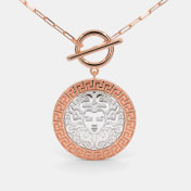 The Medusa Coin Toggle Necklace - thumb 3