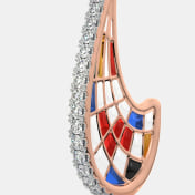 The Chromatic Brilliance J Hoop Earrings - thumb 5