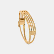 The Golden Strata Oval Bangle - thumb 4