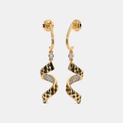 The Chessboard Dangle Hoop Earrings - thumb 1