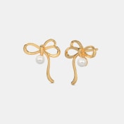 The Tiana Bow Stud Earrings - thumb 1