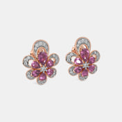 The Crimson Bloom Stud Earrings - thumb 4
