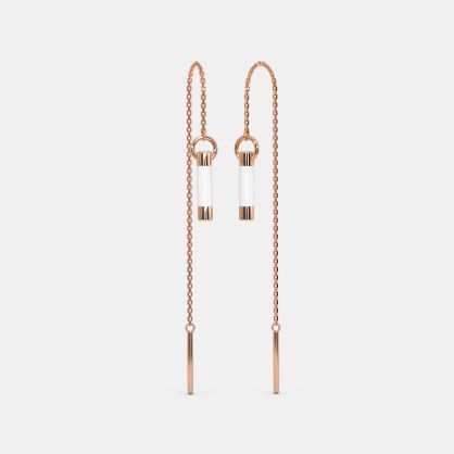 The Snowy White Sui Dhaga Earrings