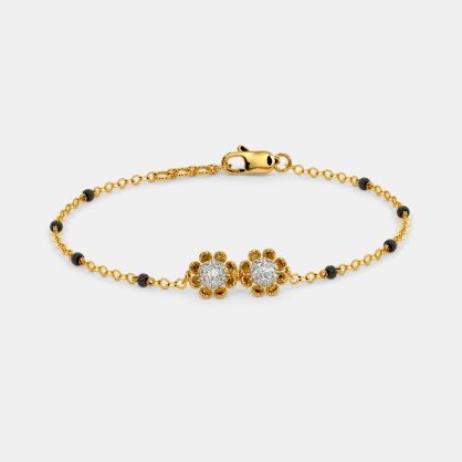 The Duo Floral Mangalsutra Bracelet
