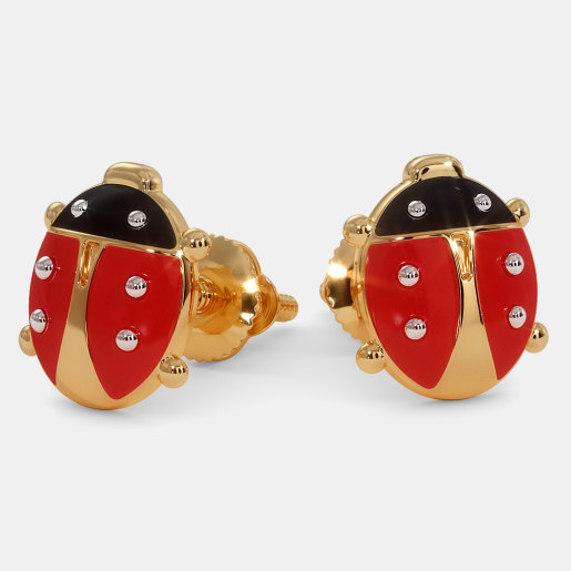The Brave Ladybird Earrings For Kids