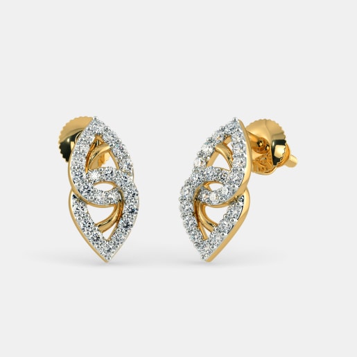 550 Gold Studs Earring Designs Online In India 2018 Bluestone The Cherry Stud Earrings