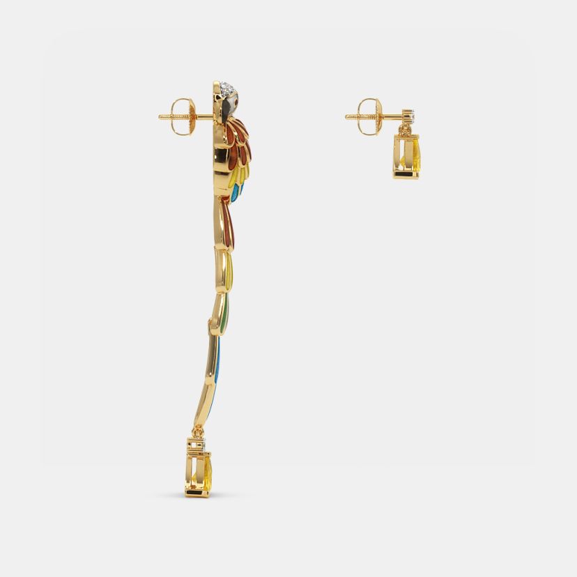 The Scarlet Macaw Mismatch Drop Earrings - image 7