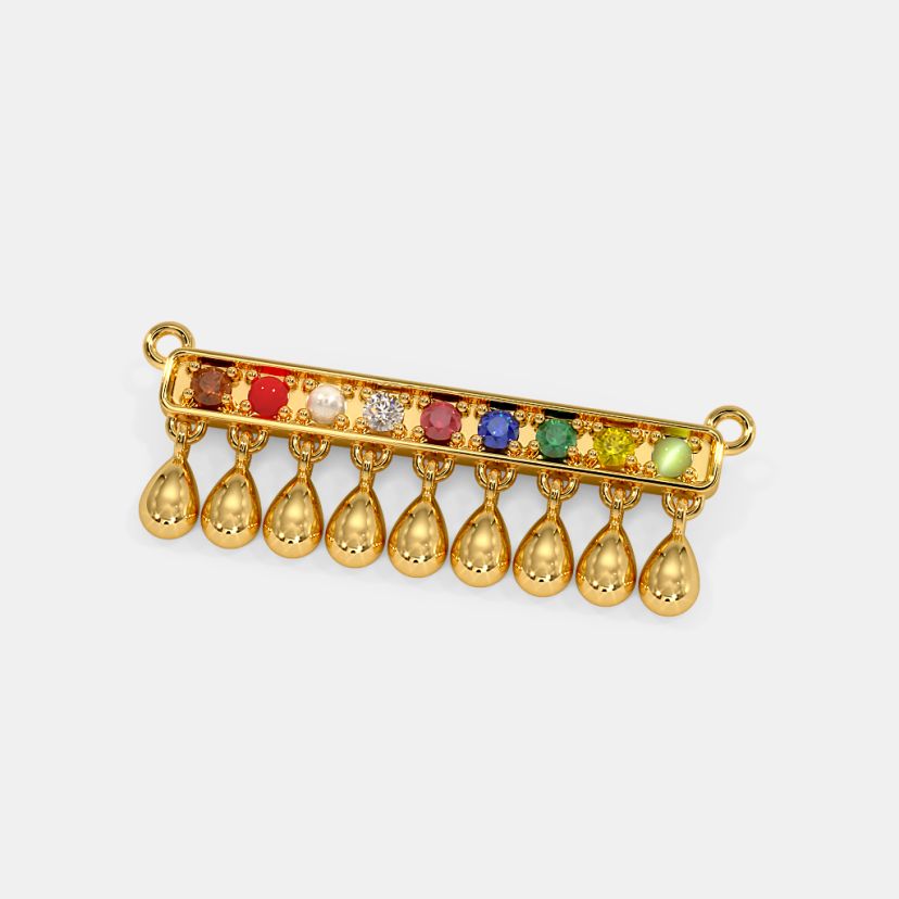 The Mythili Navaratna Mangalsutra Pendant - image 8