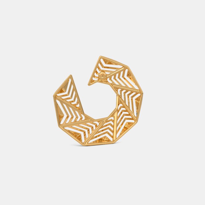 The Experimental Angular Orange Peel Earrings - image 7