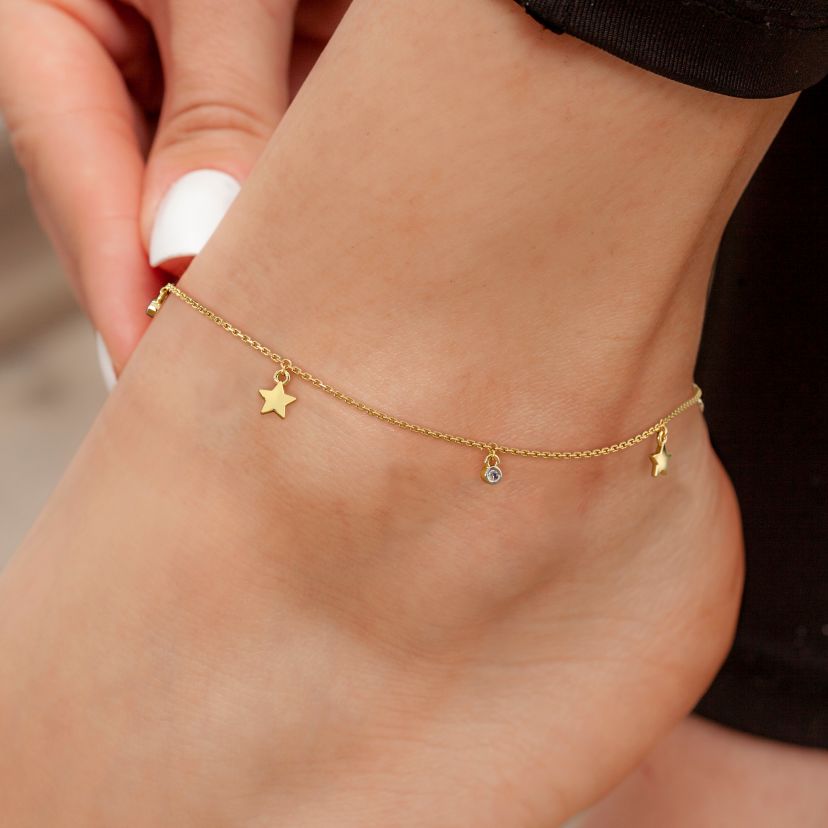 The Tara Sitara Anklet - Back View