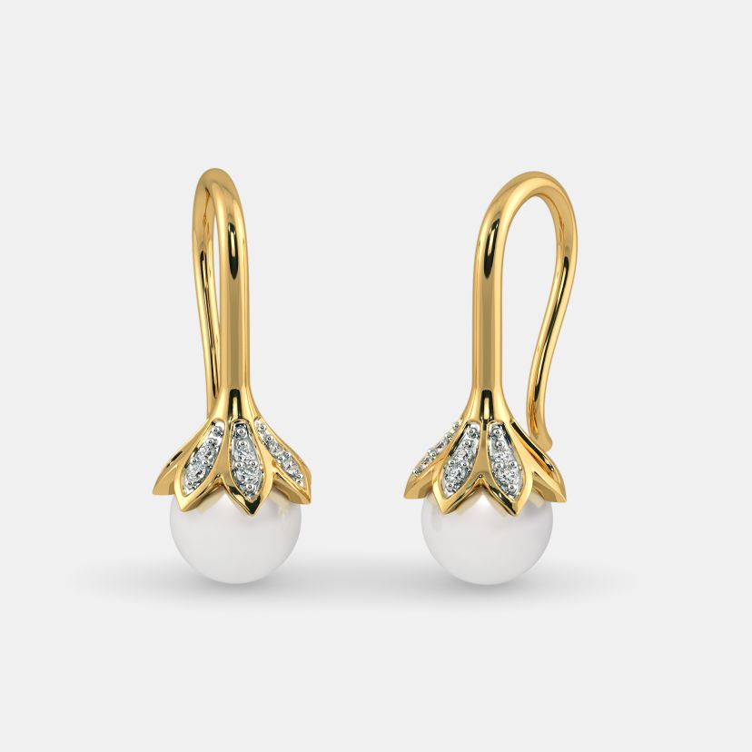Buy Moti Earrings Designs Online in India  Candere by Kalyan Jewellers