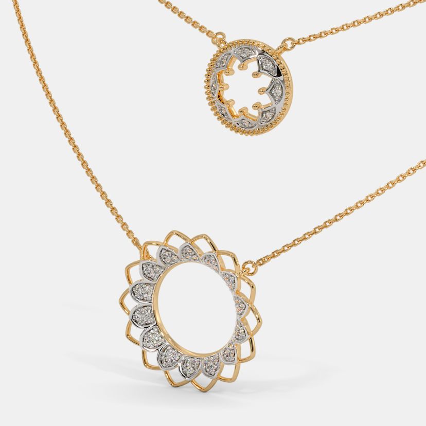 Diamond and Gold V Pendant Necklace – Bailey's Fine Jewelry