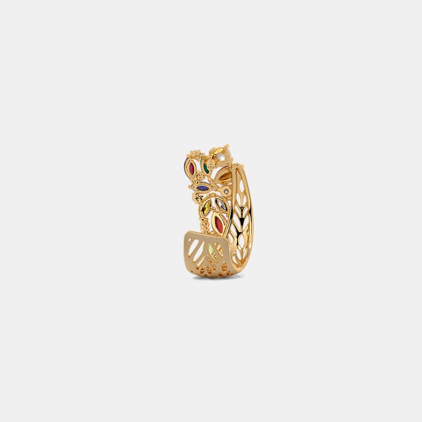 The Navani J Hoop Navaratna Earrings - image 7