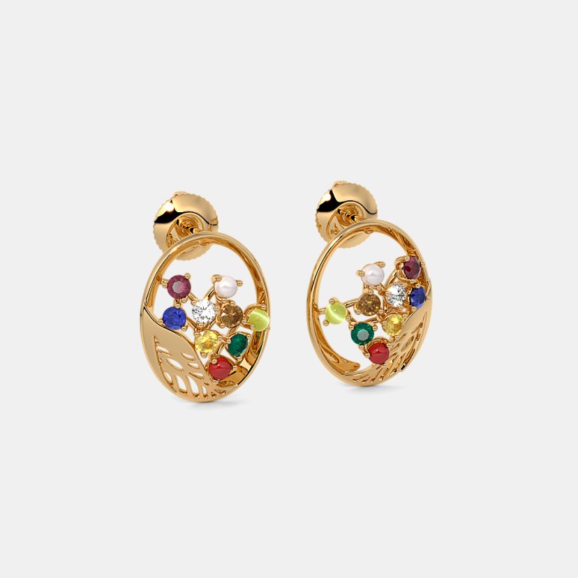 The Ratania Navaratna Stud Earrings - image 6