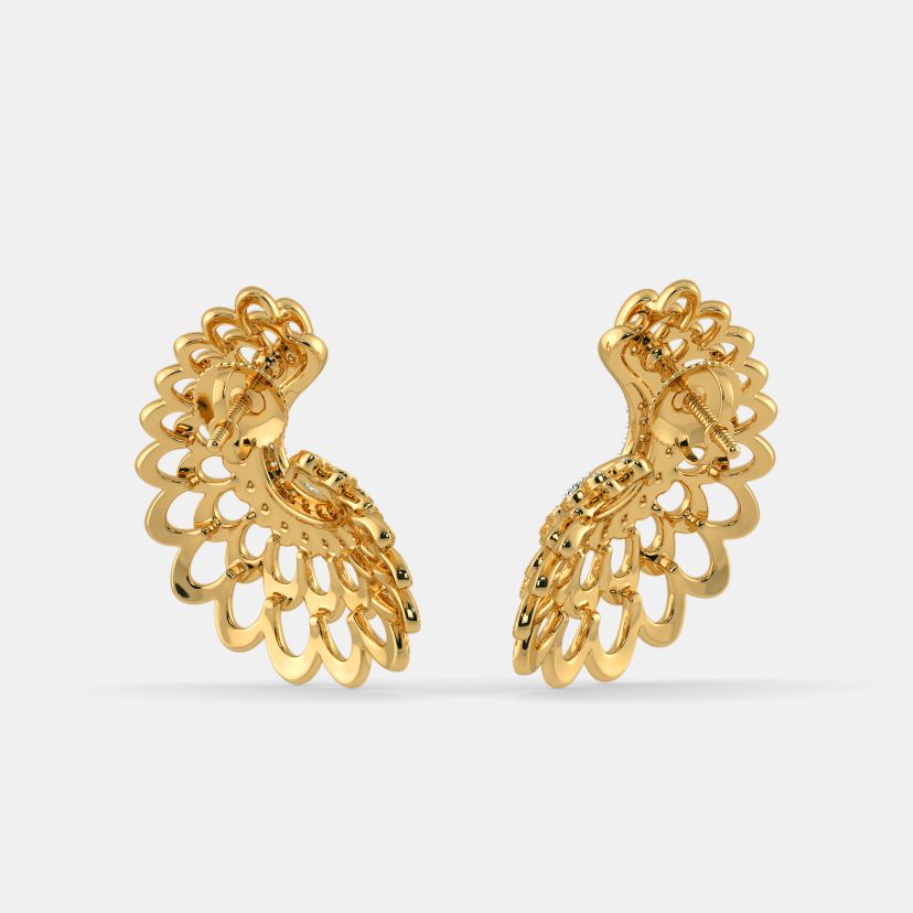 The Kalapi Feather Orange Peel Earrings - image 8