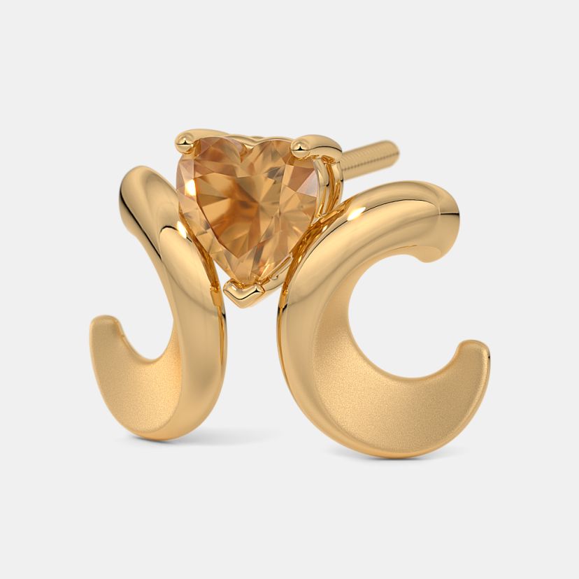 The Pretzel Heart Stud Earrings - image 5