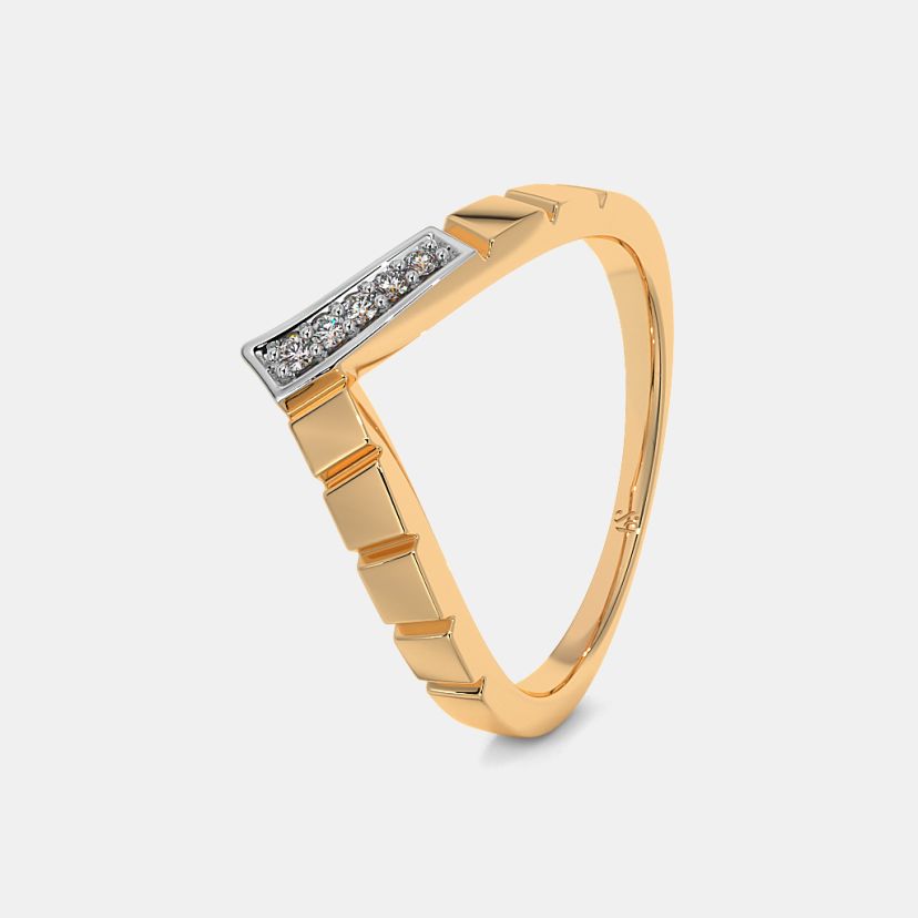 The Oriane Chevron Ring - image 1