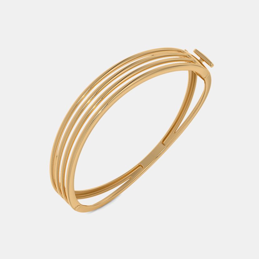 The Golden Strata Oval Bangle - image 1