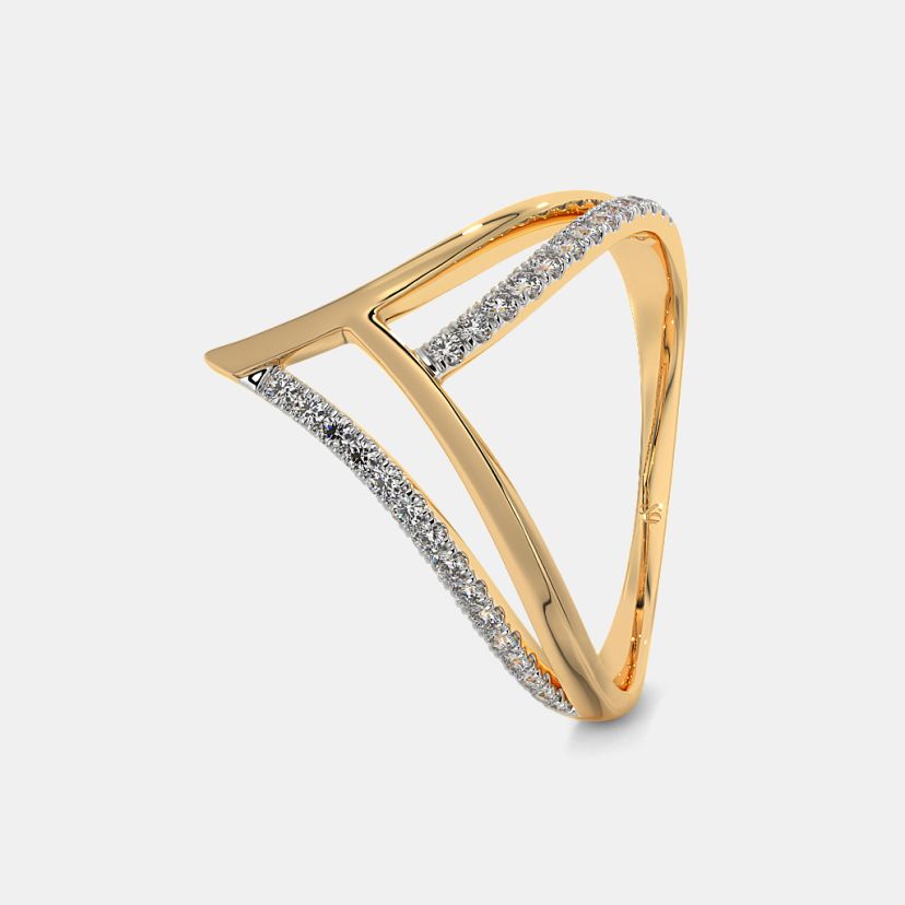 The Chiara Chevron Ring - image 1