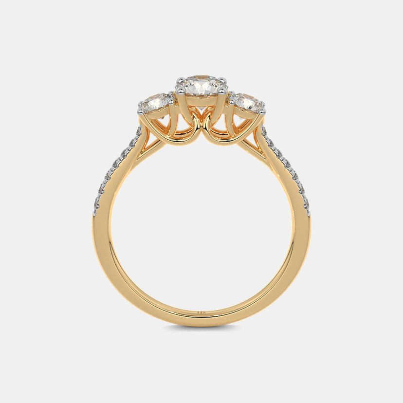 The Joel Three Stone Solitaire Ring - image 8