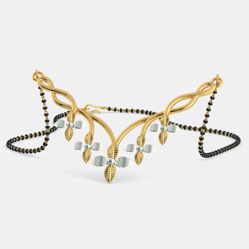 Buy Plain Gold Platinum Mangalsutra Online BlueStone