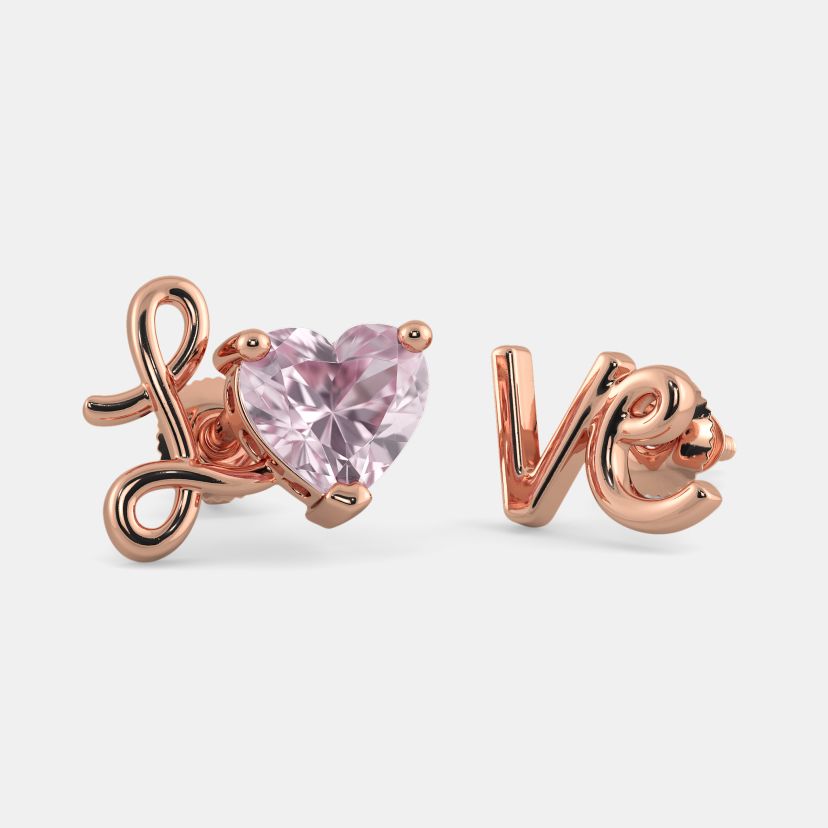 The Amor Rose Quartz Mismatch Earrings - image 1