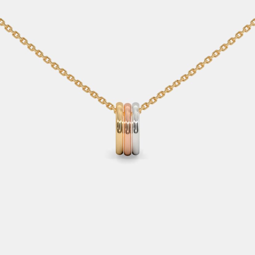 The Trio Ring Pendant Necklace - image 5