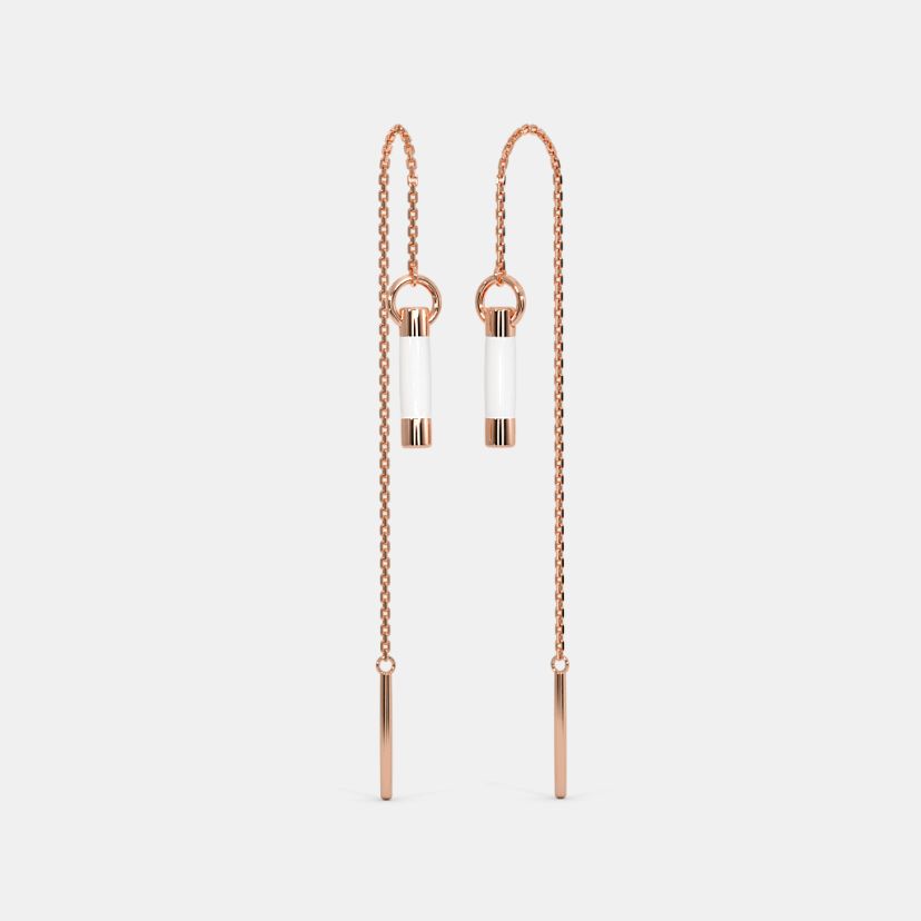 The Snowy White Sui Dhaga Earrings - image 1